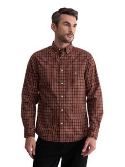 GANT - Men Brown Checks Cotton Shirt