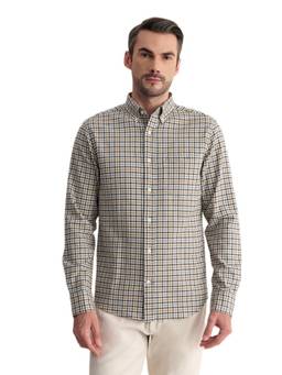 GANT - Men Grey Checks Cotton Blend Shirt