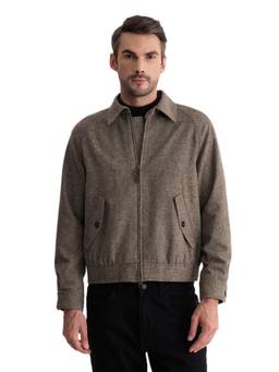 GANT - Men Beige Woven Wool Blend Jacket