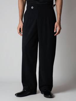 HOP HEAD - Men Black Textured Corduroy Trouser