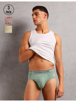 U.S. POLO ASSN. - Mens Moisture Wicking Cotton Oeb17 Briefs (Pack of 3)