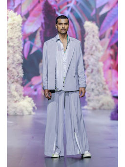 Nirmooha - Grey Chiffon Lurex Shirt