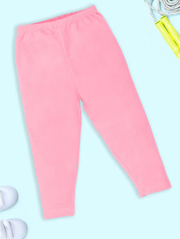 KiddoPanti - Girls Solid Capri Leggings - Pink