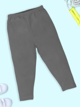 KiddoPanti - Girls Solid Capri Leggings - Grey