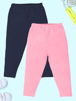 KiddoPanti - Girls Solid Capri Legging Multi-Color (Pack of 2)