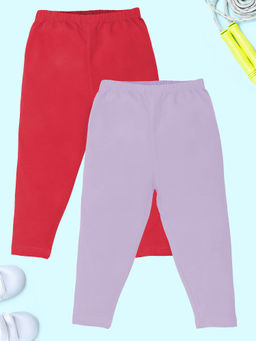 KiddoPanti - Girls Solid Capri Legging - Multi-Color (Pack of 2)