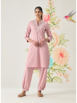 Lakshita - Pink Sequinned Embellished Kurta With Salwar