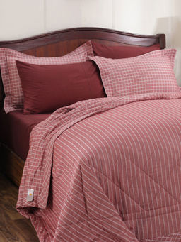 Maspar - Cotsmere Adore 120 GSM Cotton Quilted Machine Red Double Quilt