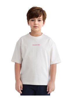 RARE ONES - Gamo White Cotton Half Sleeve T-shirt - Rare Ones By Rare Rabbit