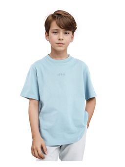 RARE ONES - Heron Light Blue Cotton Fabric Half Sleeves T-shirt - Rare Ones By Rare Rabbit