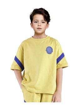 RARE ONES - Komp Fluorescent Green Cotton Half Sleeve Pigment Boxy T-shirt - Rare Ones By Rare Rabbit