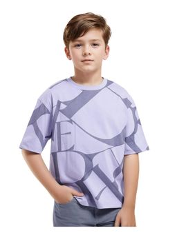 RARE ONES - Kyle Pastel Purple Cotton Half Sleeves T-shirt - Rare Ones By Rare Rabbit