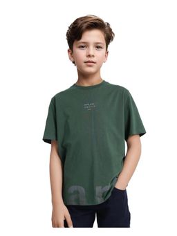RARE ONES - Letz Green Cotton Half Sleeve Printed T-shirt - Rare Ones By Rare Rabbit