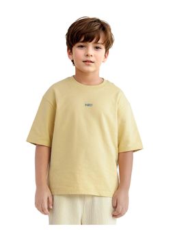 RARE ONES - Quote-K Yellow Cotton Half Sleeve ed T-shirt - Rare Ones By Rare Rabbit