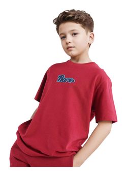 RARE ONES - Ride Dark Red Cotton Half Sleeves T-shirt - Rare Ones By Rare Rabbit