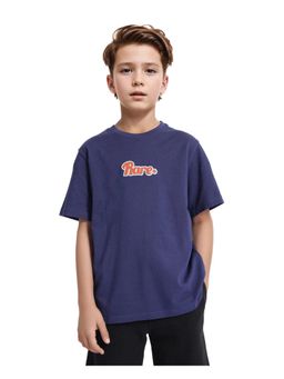 RARE ONES - Ride Navy Blue Cotton Half Sleeves T-shirt - Rare Ones By Rare Rabbit