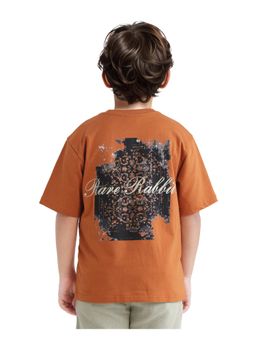 RARE ONES - Rugy-K Grey Cotton Half Sleeve ed Boxy T-shirt - Rare Ones By Rare Rabbit