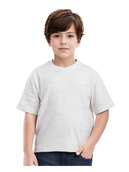 RARE ONES - Stom Off White Cotton Half Sleeve T-shirt - Rare Ones By Rare Rabbit