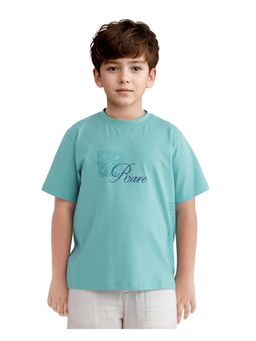 RARE ONES - Zilos Light Green Cotton Half Sleeve T-shirt - Rare Ones By Rare Rabbit