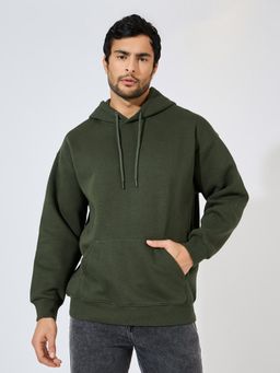 Styli - Olive Solid Hoodie