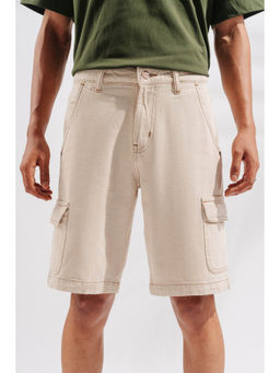 FREAKINS - Men Ecru Cargo Shorts