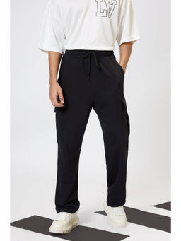 FREAKINS - Relaxed Fit Cotton Knitted Cargo - Black