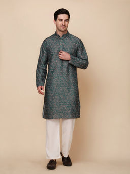 Pro Ethic Style Developer - Green Kurta With Pyjama For Men
