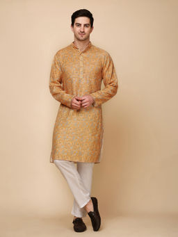 Pro Ethic Style Developer - Mustard Kurta With Pyjama For Men