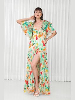 MANDIRA WIRK - Dahlia Bouquet Maxi Dress