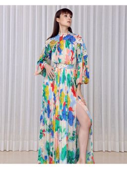 MANDIRA WIRK - Hibiscus Lazer Maxi Dress