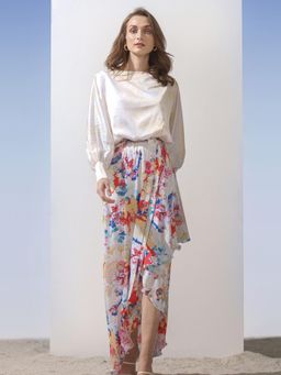 MANDIRA WIRK - Satin Multi Overlap Dress