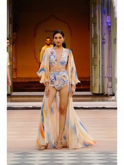 MANDIRA WIRK - Printed Strokes Cape