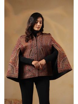 Zamour - Royal Jamawar Multi-Color Cape Jacket