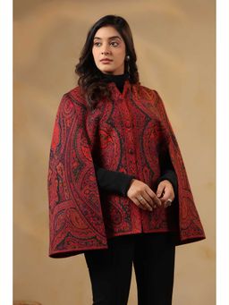 Zamour - Royal Jamawar Multi-Color Cape Jacket