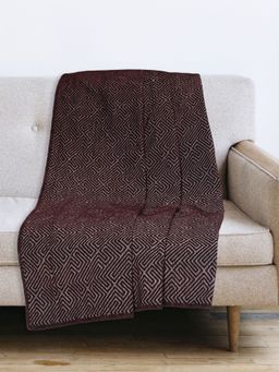 Saral Home - Chenille 2 Seater Throw (Brown, 140 x 160 cm)