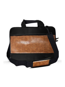 GRIPP - Croc Compact Executive Business Laptop Bag 13.3 and 14 Inches - Camel