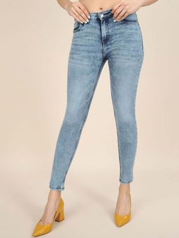 Freehand - Blue Solid Skinny Fit Jeans