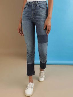 Freehand - Blue Solid Skinny Fit Jeans