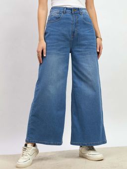 Styli - Blue Solid Straight Fit Jeans