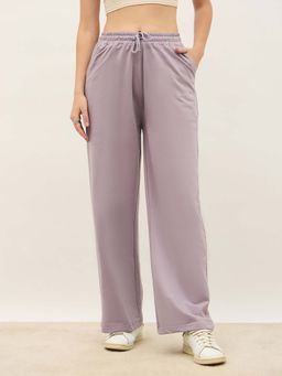 Styli - Lavender Solid Regular Fit Trackpant