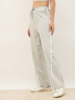 Styli - Grey Solid Straight Fit Trackpant