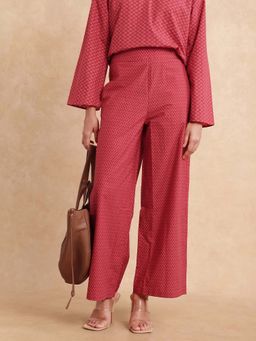 RAREISM - Red Printed Wide Fit Trouser