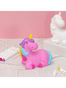 Yellow Bee - Colorme Ceramics DIY Color & Display Model - Unicorn With Five Acrylic Markers