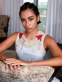 Odette - Women White Metal Necklace