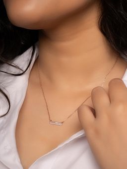 Silberry - 925 Sterling Silver White Adorn Necklace