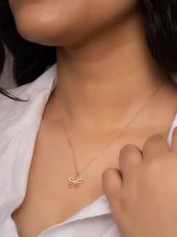 Silberry - 925 Sterling Silver White Floral Essence Necklace