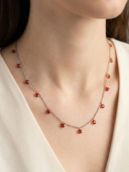 Silberry - 925 Sterling Silver Red Queens Necklace