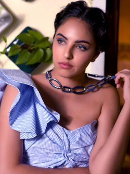 Odette - Women Pliant Navy Blue Loop Necklace