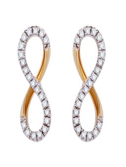 WHP Jewellers - Infinity Yellow Gold and Certified Diamond Earrings.