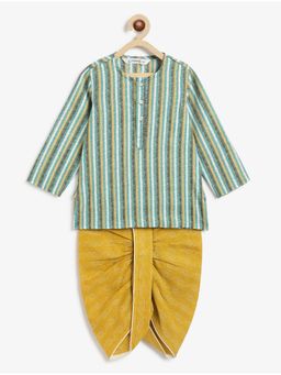 Campana - Multi-Color Stripes Kurta and Dhoti
